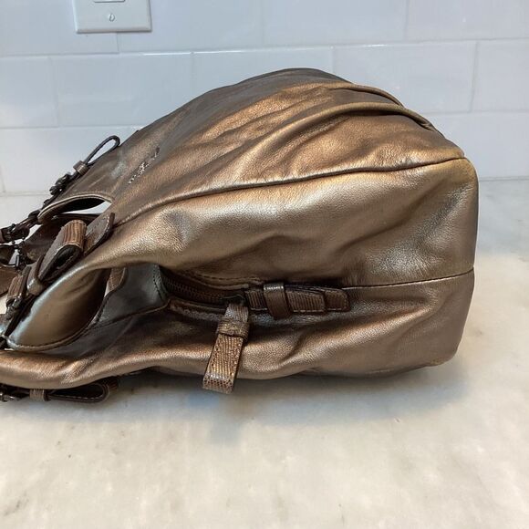 Coach Maggie Madison Metallic Leather Hobo Shoulder Bag HTF - Picture 9 of 16